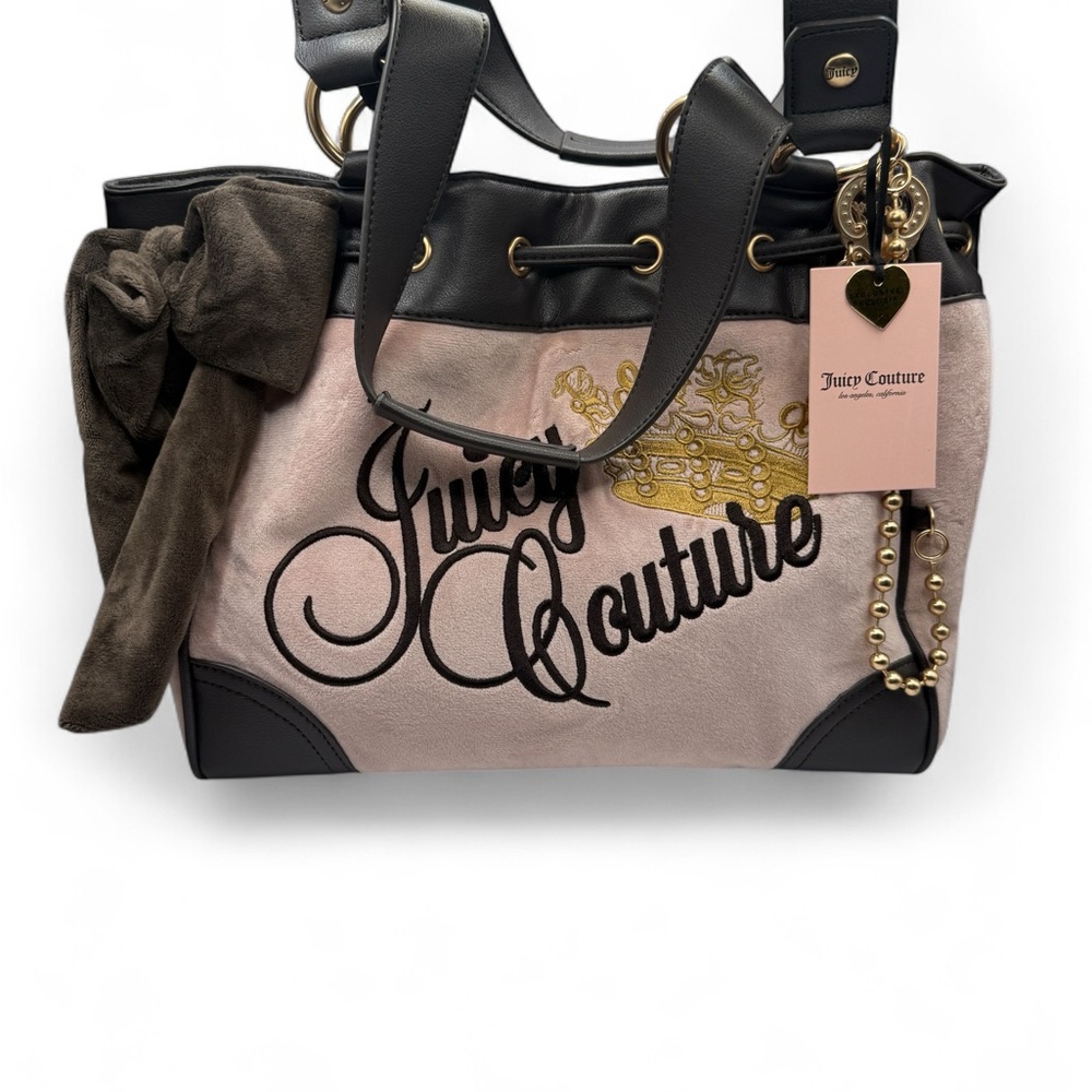 Juicy Couture Pink and Black Shoulder Bag